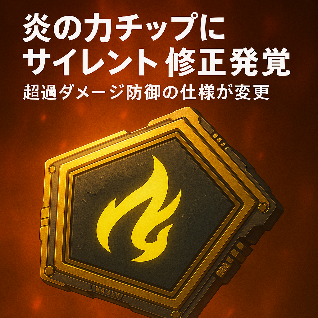 2025-05-07 荒野行動 炎の力 車両チップ サイレント修正 サムネイル